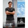 imageMens Workout Breathable Grid TShirts Dry Fit UPF 50 Sun Shirts Lightweight Cooling Tee for Athletic Running HikingBlack
