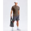 imageMens Workout Breathable Grid TShirts Dry Fit UPF 50 Sun Shirts Lightweight Cooling Tee for Athletic Running HikingBrown