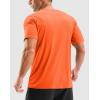 imageMens Workout Breathable Grid TShirts Dry Fit UPF 50 Sun Shirts Lightweight Cooling Tee for Athletic Running HikingFluorescent Orange