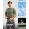 imageMens Workout Breathable Grid TShirts Dry Fit UPF 50 Sun Shirts Lightweight Cooling Tee for Athletic Running HikingGrey Green