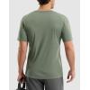 imageMens Workout Breathable Grid TShirts Dry Fit UPF 50 Sun Shirts Lightweight Cooling Tee for Athletic Running HikingGrey Green