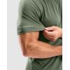 imageMens Workout Breathable Grid TShirts Dry Fit UPF 50 Sun Shirts Lightweight Cooling Tee for Athletic Running HikingGrey Green