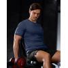 imageMens Workout Breathable Grid TShirts Dry Fit UPF 50 Sun Shirts Lightweight Cooling Tee for Athletic Running HikingIndigo Navy