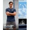 imageMens Workout Breathable Grid TShirts Dry Fit UPF 50 Sun Shirts Lightweight Cooling Tee for Athletic Running HikingIndigo Navy