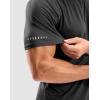 imageMens Workout Breathable Grid TShirts Dry Fit UPF 50 Sun Shirts Lightweight Cooling Tee for Athletic Running HikingIron Grey