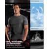 imageMens Workout Breathable Grid TShirts Dry Fit UPF 50 Sun Shirts Lightweight Cooling Tee for Athletic Running HikingIron Grey