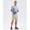 imageMens Workout Breathable Grid TShirts Dry Fit UPF 50 Sun Shirts Lightweight Cooling Tee for Athletic Running HikingLight Blue