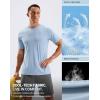 imageMens Workout Breathable Grid TShirts Dry Fit UPF 50 Sun Shirts Lightweight Cooling Tee for Athletic Running HikingLight Blue