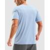 imageMens Workout Breathable Grid TShirts Dry Fit UPF 50 Sun Shirts Lightweight Cooling Tee for Athletic Running HikingLight Blue