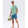 imageMens Workout Breathable Grid TShirts Dry Fit UPF 50 Sun Shirts Lightweight Cooling Tee for Athletic Running HikingLight Pea Green