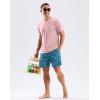 imageMens Workout Breathable Grid TShirts Dry Fit UPF 50 Sun Shirts Lightweight Cooling Tee for Athletic Running HikingLight Pink