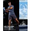 imageMens Workout Breathable Grid TShirts Dry Fit UPF 50 Sun Shirts Lightweight Cooling Tee for Athletic Running HikingNavy