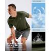 imageMens Workout Breathable Grid TShirts Dry Fit UPF 50 Sun Shirts Lightweight Cooling Tee for Athletic Running HikingOlive