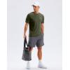 imageMens Workout Breathable Grid TShirts Dry Fit UPF 50 Sun Shirts Lightweight Cooling Tee for Athletic Running HikingOlive
