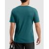 imageMens Workout Breathable Grid TShirts Dry Fit UPF 50 Sun Shirts Lightweight Cooling Tee for Athletic Running HikingPeacock Green