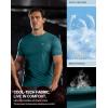 imageMens Workout Breathable Grid TShirts Dry Fit UPF 50 Sun Shirts Lightweight Cooling Tee for Athletic Running HikingPeacock Green