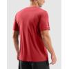 imageMens Workout Breathable Grid TShirts Dry Fit UPF 50 Sun Shirts Lightweight Cooling Tee for Athletic Running HikingRed