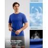 imageMens Workout Breathable Grid TShirts Dry Fit UPF 50 Sun Shirts Lightweight Cooling Tee for Athletic Running HikingSapphire Blue