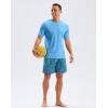 imageMens Workout Breathable Grid TShirts Dry Fit UPF 50 Sun Shirts Lightweight Cooling Tee for Athletic Running HikingSky Blue