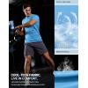 imageMens Workout Breathable Grid TShirts Dry Fit UPF 50 Sun Shirts Lightweight Cooling Tee for Athletic Running HikingSky Blue