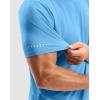 imageMens Workout Breathable Grid TShirts Dry Fit UPF 50 Sun Shirts Lightweight Cooling Tee for Athletic Running HikingSky Blue