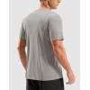 imageMens Workout Breathable Grid TShirts Dry Fit UPF 50 Sun Shirts Lightweight Cooling Tee for Athletic Running HikingWarm Grey
