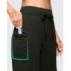 imageWomens 7 Athletic Hiking Long Shorts with Side Pockets High Waisted Stretchy Bermuda Shorts for Women Workout CasualArmy Green