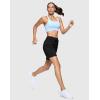 imageWomens 7 Athletic Hiking Long Shorts with Side Pockets High Waisted Stretchy Bermuda Shorts for Women Workout CasualBlack
