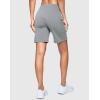 imageWomens 7 Athletic Hiking Long Shorts with Side Pockets High Waisted Stretchy Bermuda Shorts for Women Workout CasualBright Grey