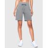 imageWomens 7 Athletic Hiking Long Shorts with Side Pockets High Waisted Stretchy Bermuda Shorts for Women Workout CasualBright Grey
