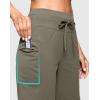 imageWomens 7 Athletic Hiking Long Shorts with Side Pockets High Waisted Stretchy Bermuda Shorts for Women Workout CasualDark Khaki