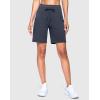 imageWomens 7 Athletic Hiking Long Shorts with Side Pockets High Waisted Stretchy Bermuda Shorts for Women Workout CasualDusty Blue