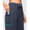imageWomens 7 Athletic Hiking Long Shorts with Side Pockets High Waisted Stretchy Bermuda Shorts for Women Workout CasualDusty Blue