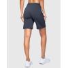 imageWomens 7 Athletic Hiking Long Shorts with Side Pockets High Waisted Stretchy Bermuda Shorts for Women Workout CasualDusty Blue