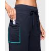 imageWomens 7 Athletic Hiking Long Shorts with Side Pockets High Waisted Stretchy Bermuda Shorts for Women Workout CasualNavy