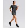imageWomens Workout Shirts BumCovering Length Lightweight Short Sleeve Dry Fit Athletic Hiking Running Summer Tops for WomenBlack