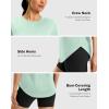 imageWomens Workout Shirts BumCovering Length Lightweight Short Sleeve Dry Fit Athletic Hiking Running Summer Tops for WomenBright Grey