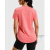 imageWomens Workout Shirts BumCovering Length Lightweight Short Sleeve Dry Fit Athletic Hiking Running Summer Tops for WomenGrey Blue