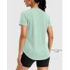 imageWomens Workout Shirts BumCovering Length Lightweight Short Sleeve Dry Fit Athletic Hiking Running Summer Tops for WomenLight Pea Green