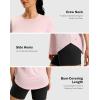 imageWomens Workout Shirts BumCovering Length Lightweight Short Sleeve Dry Fit Athletic Hiking Running Summer Tops for WomenPeach Pink