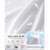 imageWomens Workout Shirts BumCovering Length Lightweight Short Sleeve Dry Fit Athletic Hiking Running Summer Tops for WomenPure White