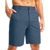 imageG Gradual Mens Casual Shorts 7 Lightweight Golf Shorts for Men Stretch with 3 Pockets Quick Dry Breathable Work ShortsTibetan Blue