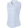imageG Gradual Sleeveless Golf Shirts for Women Collared V Neck Tennis Tank Top Cooling Polo UPF 50 Quick Dry LightweightBlue Stripe