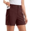 imageG Gradual Womens 5 Golf Hiking Shorts with Deep Pockets Stretchy Outdoor Womens Shorts Dressy Casual Walking TravelWine