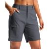 imageG Gradual Womens 7 Hiking Cargo Shorts Quick Dry Lightweight Golf Outdoor Work Summer Travel Shorts with PocketsDeep Grey