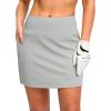 imageG Gradual Womens Golf Skirts Skort 4 Side Pockets High Waisted Stretchy Tennis Skirt with Short Athletic CasualSilver Grey
