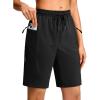imageG Gradual Womens Hiking Shorts 2 Zipper Pockets Quick Dry Lightweight 9 Bermuda Cargo Shorts Water Resistant Athletic WalkBlack