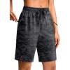 imageG Gradual Womens Hiking Shorts 2 Zipper Pockets Quick Dry Lightweight 9 Bermuda Cargo Shorts Water Resistant Athletic WalkBlack Camo