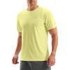 imageMens Workout Breathable Grid TShirts Dry Fit UPF 50 Sun Shirts Lightweight Cooling Tee for Athletic Running HikingBeige
