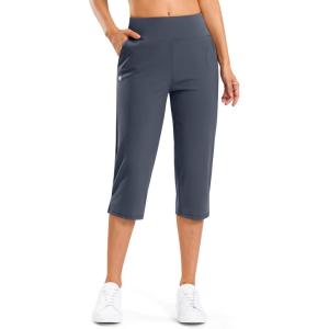 imageG Gradual 18 20 Capri Pants for Women Golf Capris 4 Pockets High Waist Stretchy Lightweight Cropped Pants for Dressy CasualDusty Blue